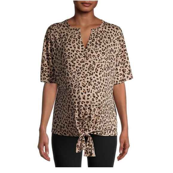 Time and tru maternity sleeve tie front top shirt - Picture 2 of 6